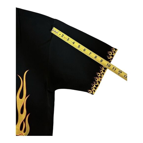 ACDC Flames Highway to Hell Rockware Dragonfly Mens Vintage Button Shirt Medium - Picture 5 of 9